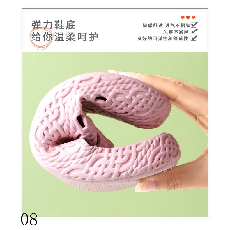 Dép Bít Mũi Đục Lỗ Chống Trượt Thời Trang Mùa Hè Cho Nữ