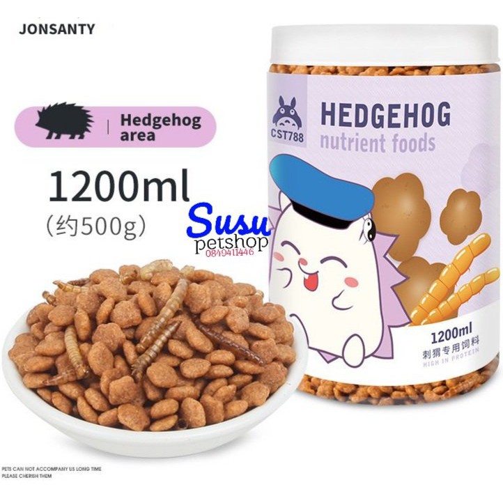 Thức ăn cho Nhím Jonsanty (có sâu) 500gr