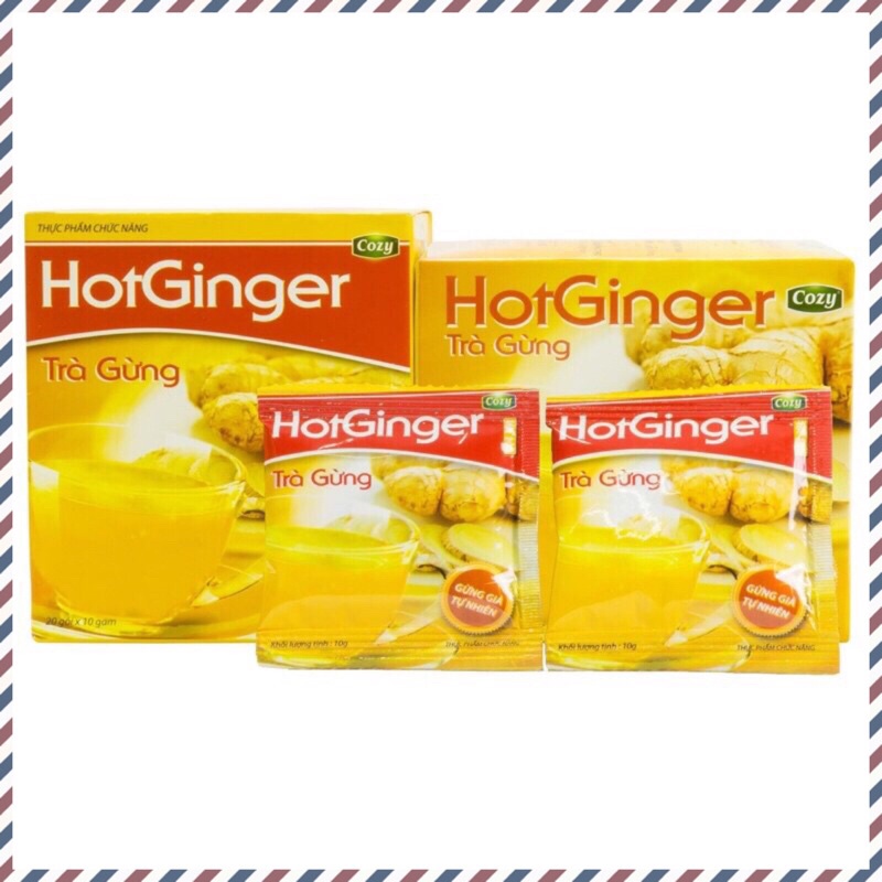 Trà gừng Cozy hòa tan HotGinger hộp 200g ( 20 gói x 10g )