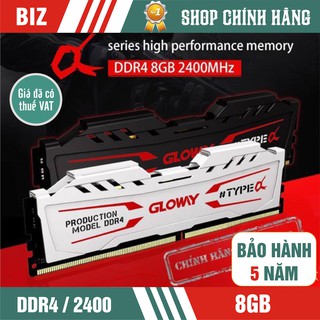 Ram PC DDR4 / 8GB 2400MHz Tản Nhiệt Gloway - Bảo Hành Chính Hãng 5 Năm!!!