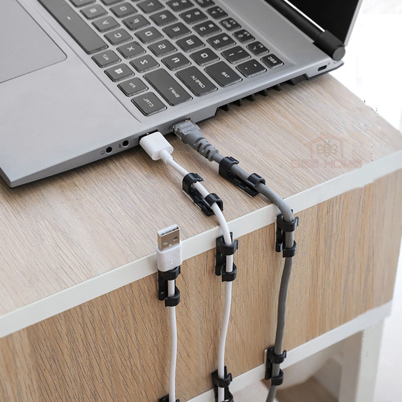 Bộ 20 miếng dán tường đi dây điện - kẹp cố định nút giữ dây điện - Beehome- Nẹp dây điện , dây cáp