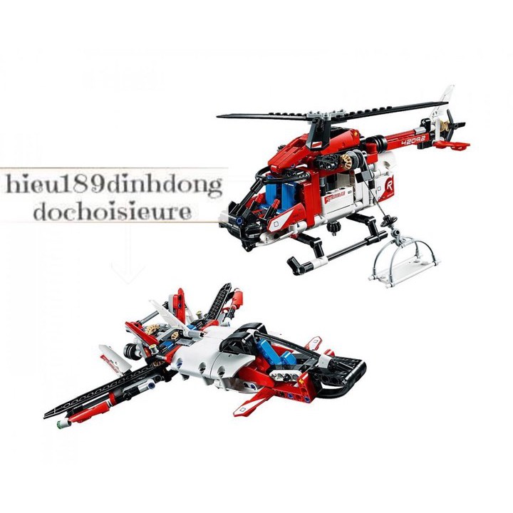 Lắp ráp xếp hình NOT Lego Technic 42092 Lepin 20095 Trực Thăng Cứu Hộ 325 khối