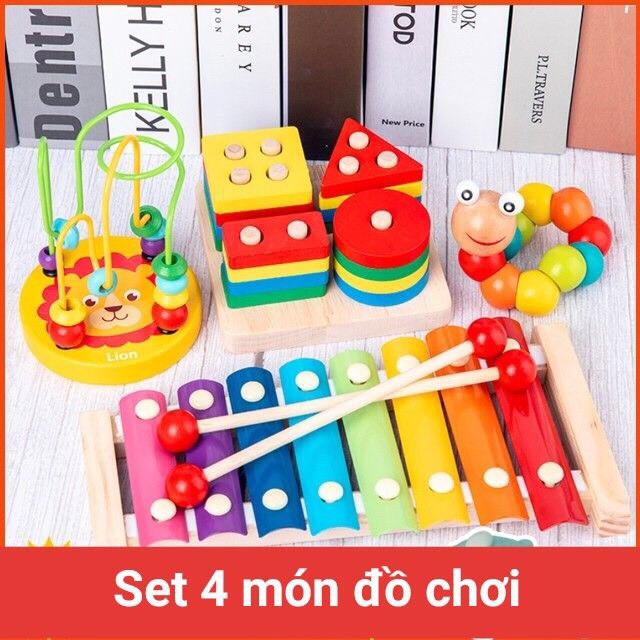 Sét 4 Đồ Chơi Phát Triển Trí Tuệ Cho Bé