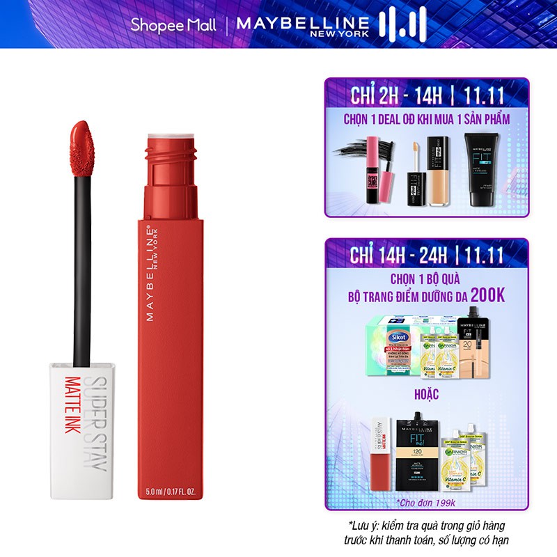 Son Kem Lì 16h Lâu Trôi Maybelline New York Super Stay Matte Ink City Edition Lipstick 5ml