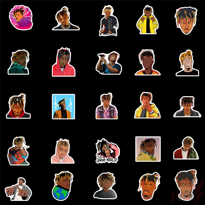 50Pcs/Set ❉ Juice WRLD Series 01 Stickers ❉ HipHop Singer DIY Fashion Waterproof Doodle Decals Stickers