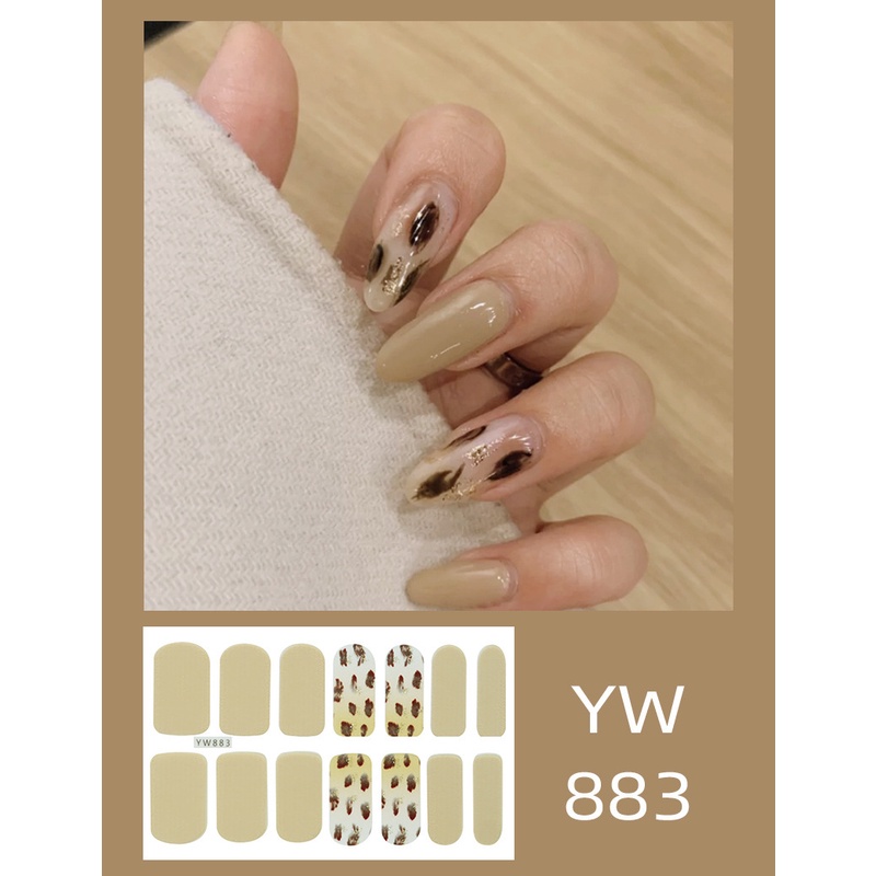 Bộ sticker dán móng tay trang trí 3D Jojo YW870-901 dán móng đẹp chống nước nhiễu mẫu đẹp