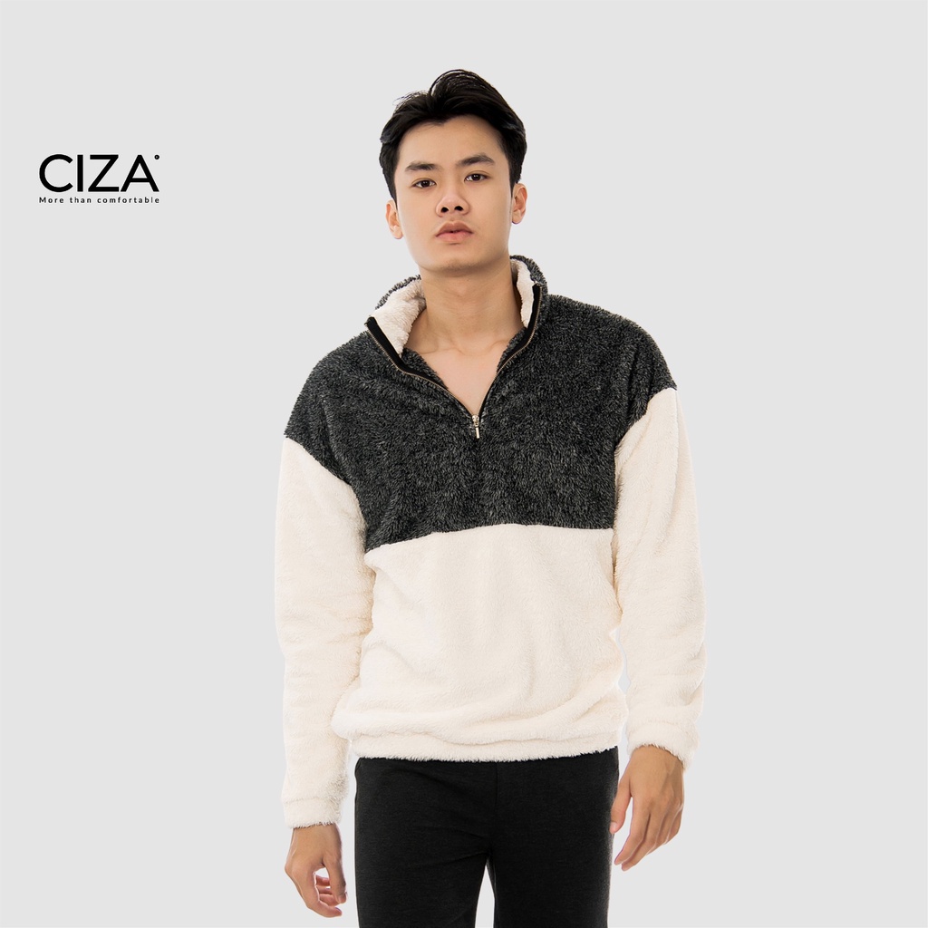 Áo khoác lông cừu dài tay nam CIZA cao cấp form Unisex siêu ấm thời trang mùa đông size S M L XL APDR05