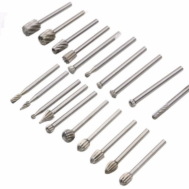 Mũi khắc gỗ ❤️FREESHIP❤️ Bộ 20 mũi mài gỗ lũa - mũi chạm khắc gỗ cán 3mm