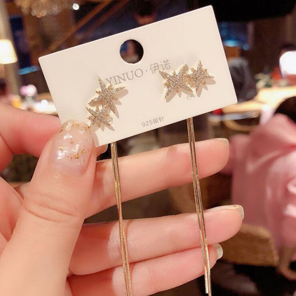 Hoa Tai Dáng Dài Hình Ngôi Sao Thời Trang Cho Nữ