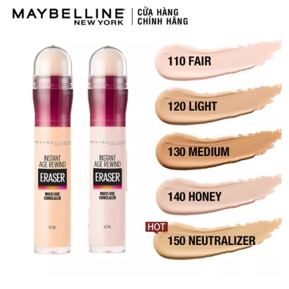 Bút Che Khuyết Điểm Đa Năng Che Phủ Hoàn Hảo Maybelline Instant Age Rewind Eraser Multi-Use Concealer SPF 30 6ml