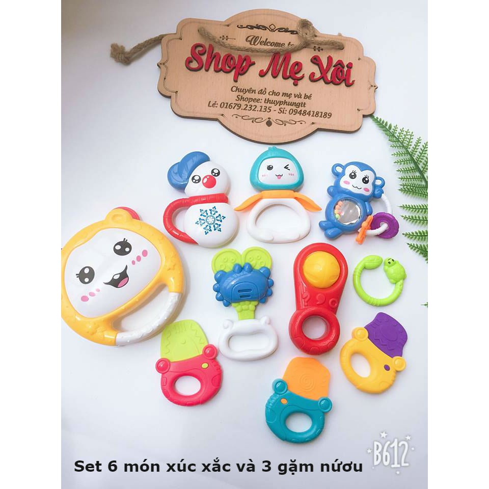 Set đồ chơi nhà tắm, xúc xắc &amp; gặm nướu 5,7,10 món