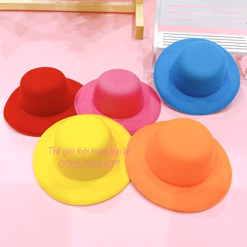 Mũ cho búp bê chất liệu nỉ, dành cho búp bê 17cm 1/8 và 30cm 1/6