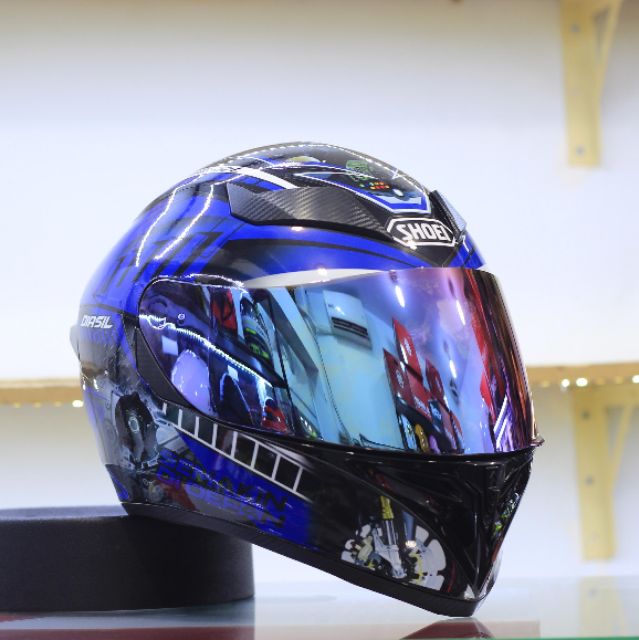 MŨ BẢO HIỂM FULLFACE ROC 1 KÍNH LÊN TEM SHOEI XANH GP