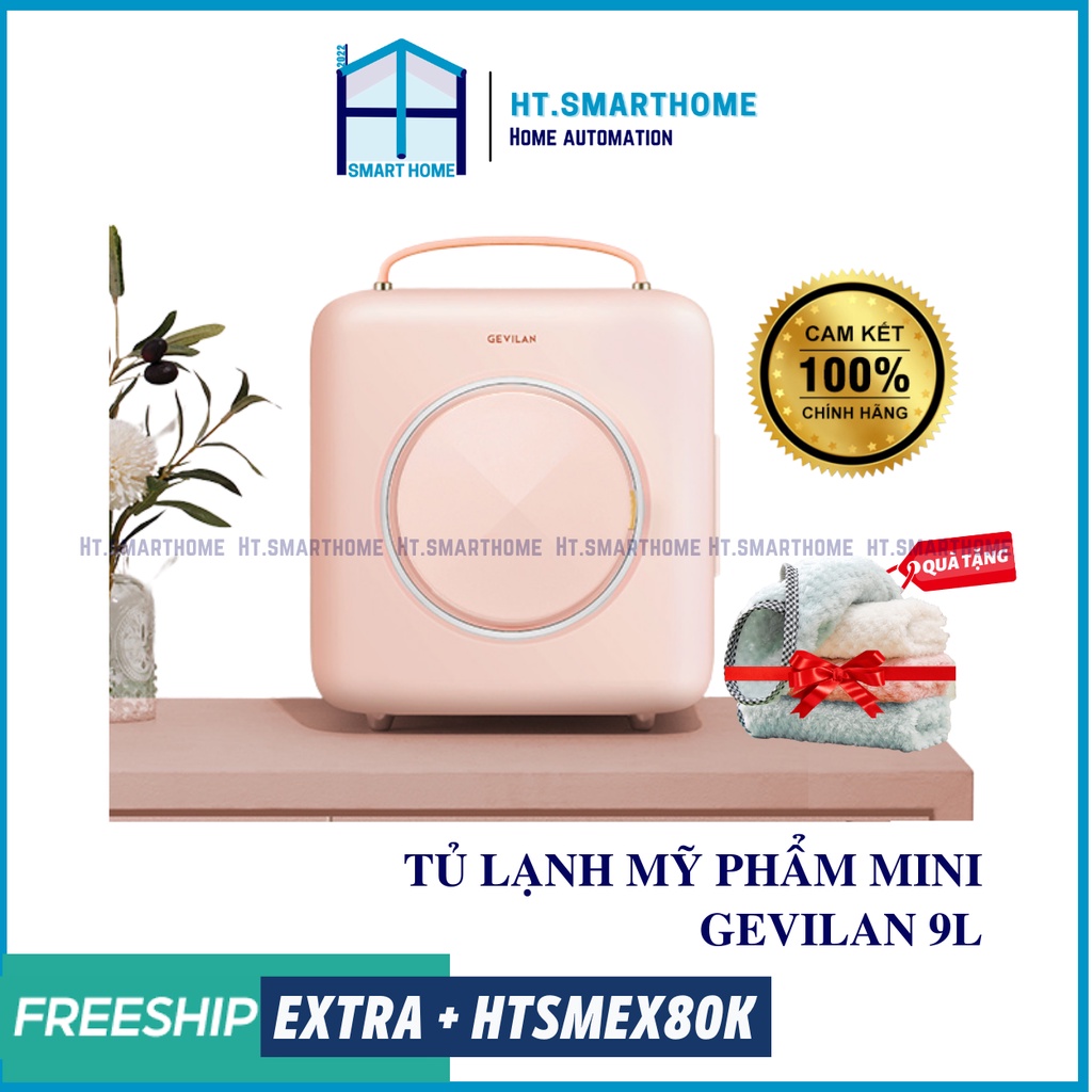 Tủ lạnh đựng mỹ phẩm 9L GEVILAN cao cấp - Bảo quản mỹ phẩm chia ngăn thông minh nhiệt độ không đổi