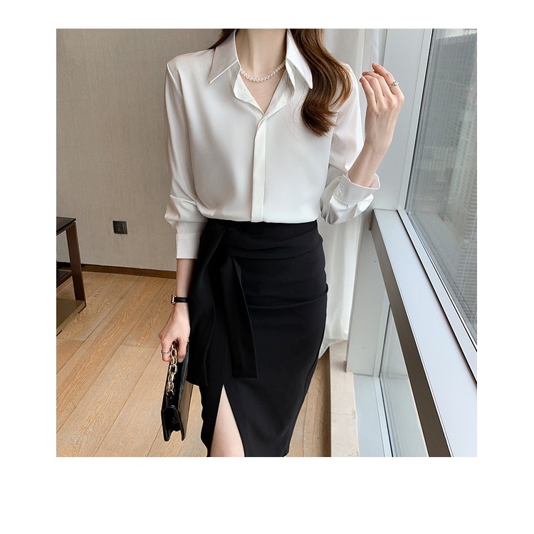 Áo Sơ Mi Nữ Công Sở Màu Trắng Cổ Đức CHIPY Kiểu Hàn Quốc Vintage Ulzzang Form Rộng Dài Tay Đẹp Chất Lụa Cao Cấp A2T | BigBuy360 - bigbuy360.vn