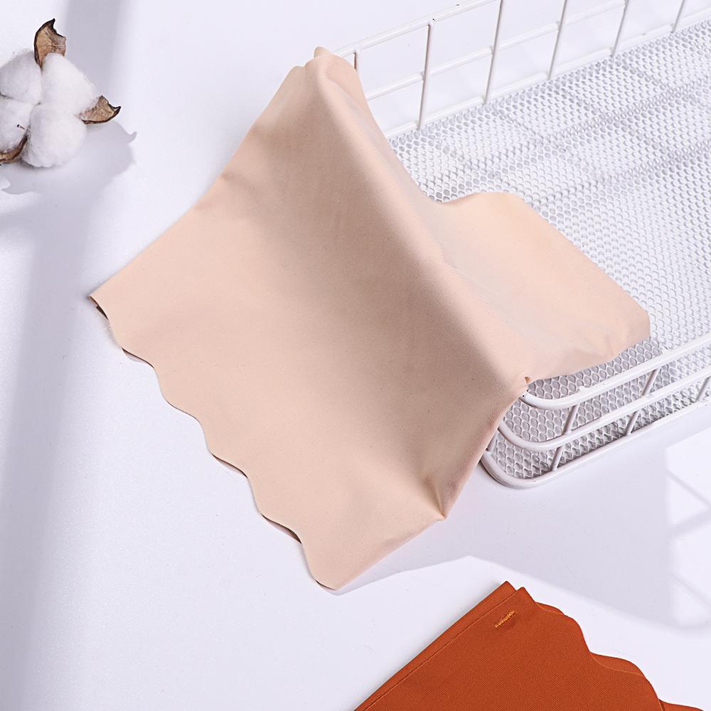 Eutus Quần Lót Trơn Màu Vải Lụa Satin Viền Bèo Thời Trang