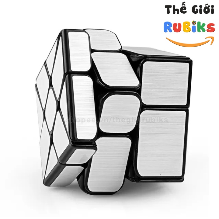 Rubik Gương Windmill Mirror 3x3 MoYu Cube Silver Bạc Magic Rubic Biến Thể.