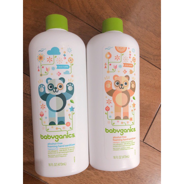Hàng chuẩn Nước rửa tay khô Babyganics  chai refill 473ml