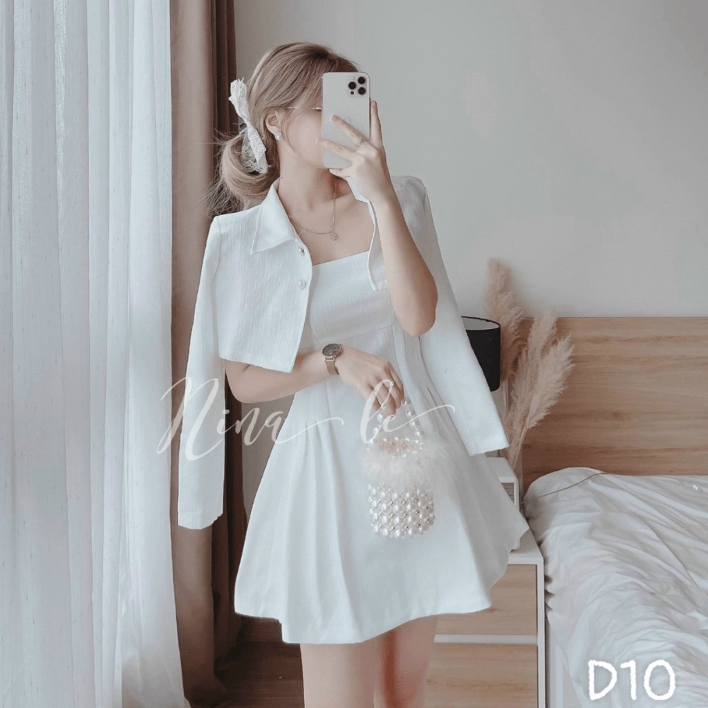 SÉT FORD ĐẦM KIỂU NỮ PHỐI ÁO KHOÁC LỬNG TRẺ TRUNG DỰ TIỆC SANG CHẢNH HẾT NẤC