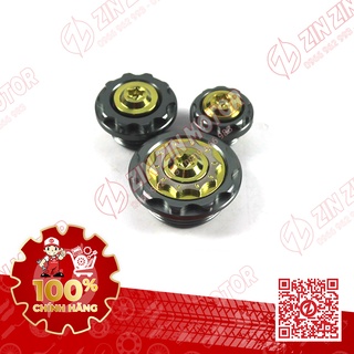 Ốc Mâm Lửa CNC Vàng - Satria FI, Raider FI - PV-Technik