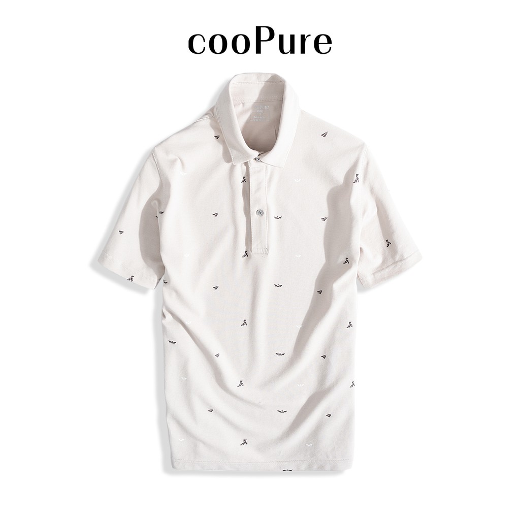 Áo thun polo nam cooPure màu cam, vải Polo stretchy fiber crossword, thiết kế trang nhã NO.1825 (5 màu) | BigBuy360 - bigbuy360.vn