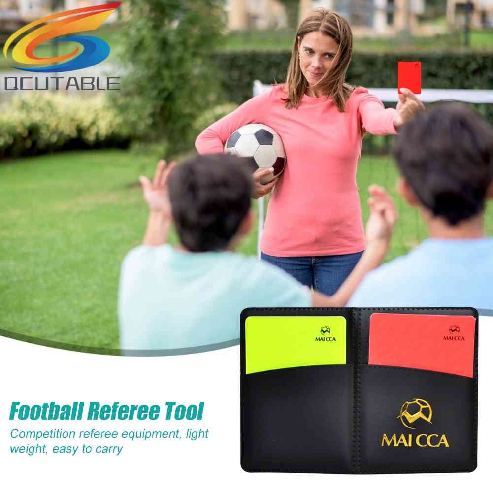 1 Bộ Thẻ Đồng Xu Vàng / Đỏ Cho Trọng Tài Bóng Đá