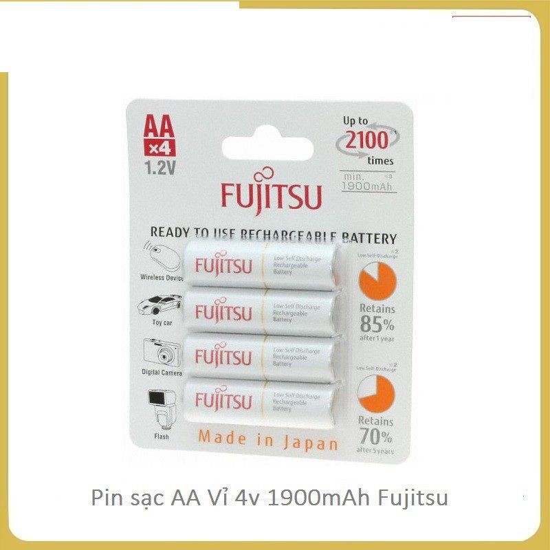 Pin sạc FUJITSU AA màu trắng - min 1900 mAh