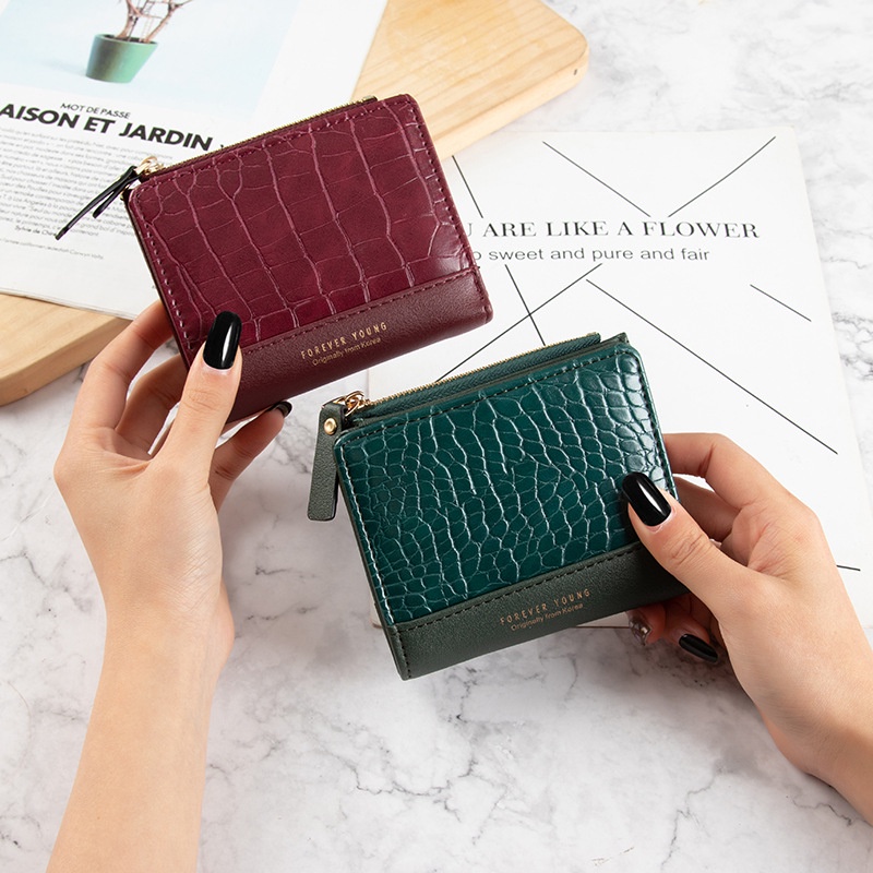 Ví Nữ Gấp Gọn Phong Cách Retro Hàn Quốc