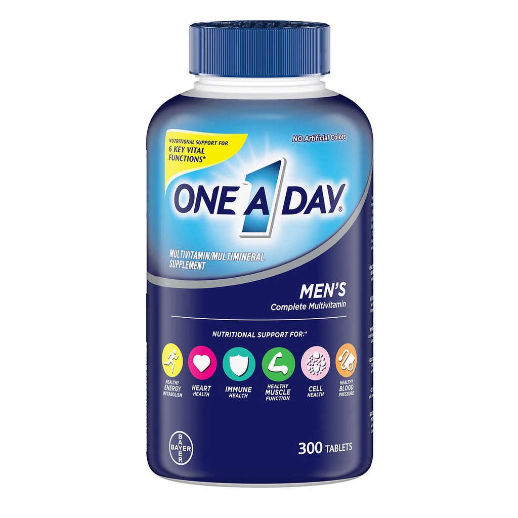 VIÊN UỐNG VITAMIN TỔNG HỢP ONE A DAY MEN'S 300 VIÊN DƯỚI 50 TUỔI MẪU MỚI