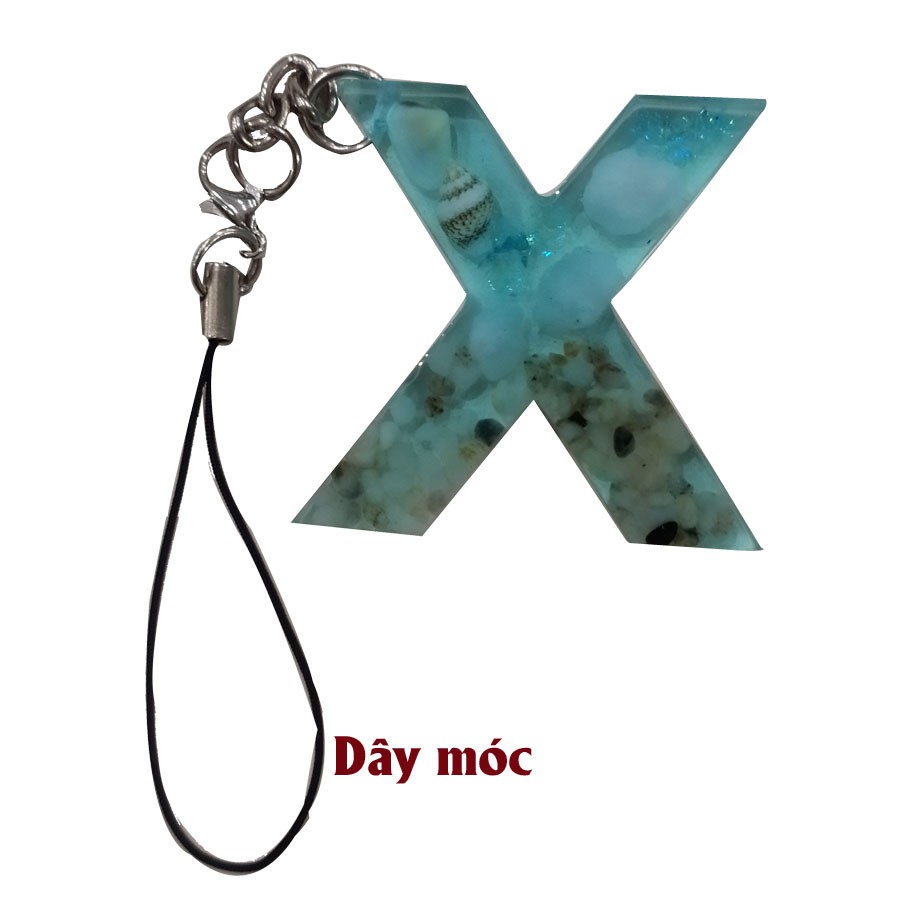 Móc gắn chìa khóa, balo, túi xách handmade Chữ Cái theo tên