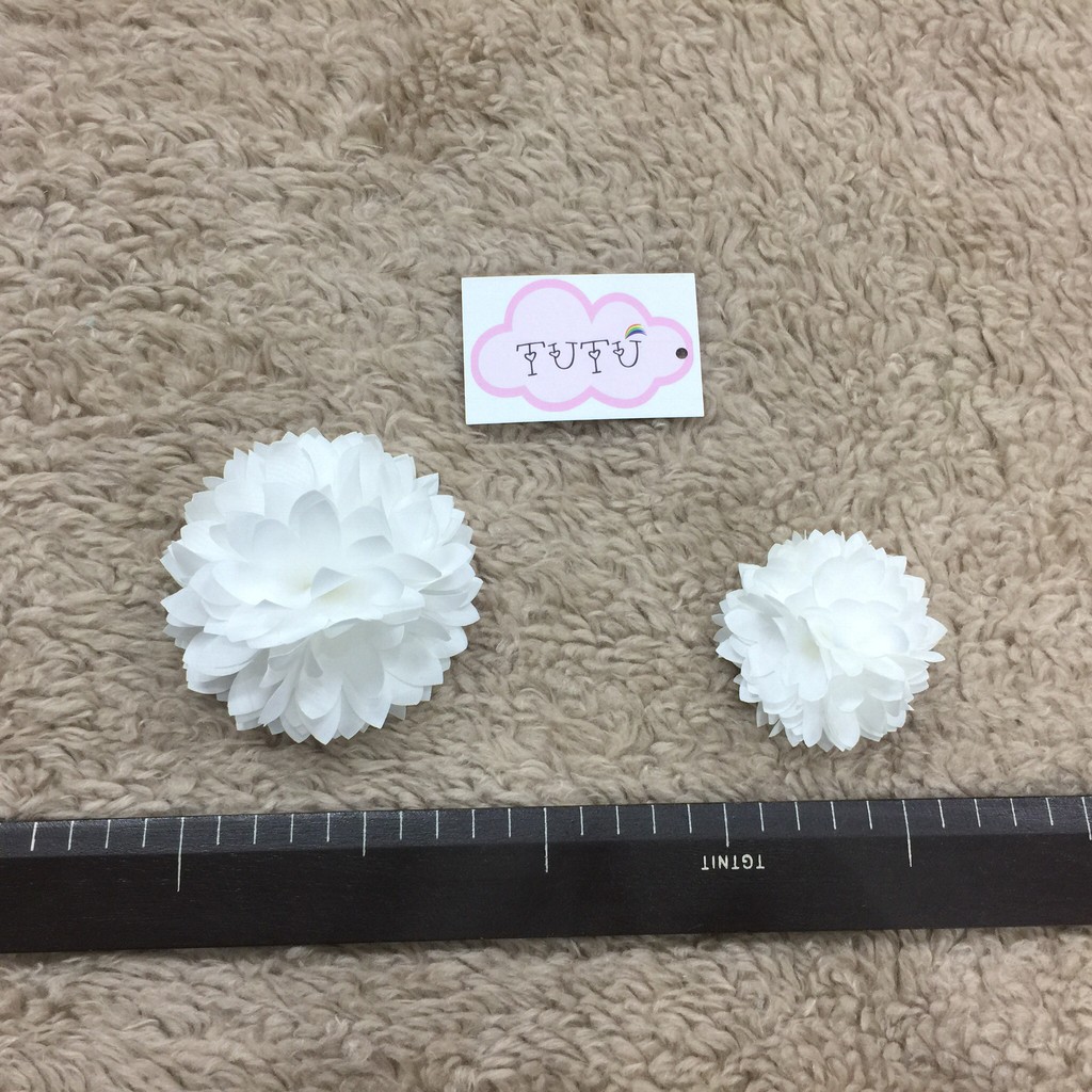 Hoa xù satin size 6cm