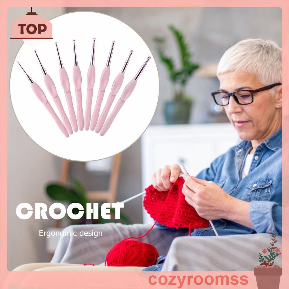 8 Chiếc móc đan len bằng nhôm để làm đồ thủ công