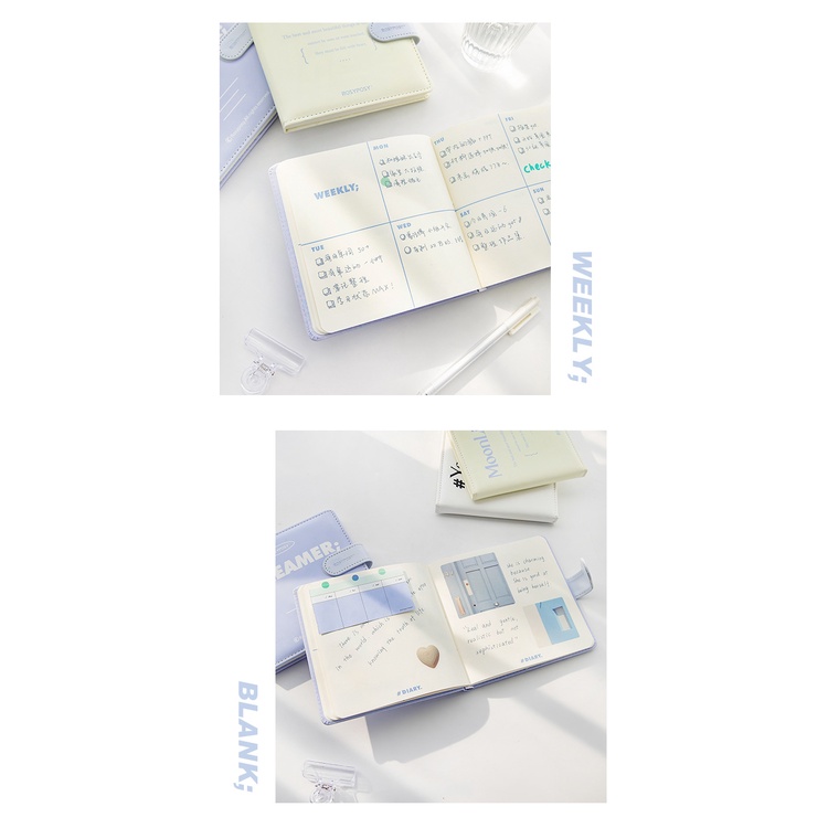 Sổ Tay Bằng Da ∞ ins Hình Vuông Có Khóa Từ Tính Đa Chức Năng Dùng Lên Kế Hoạch Hàng Ngày