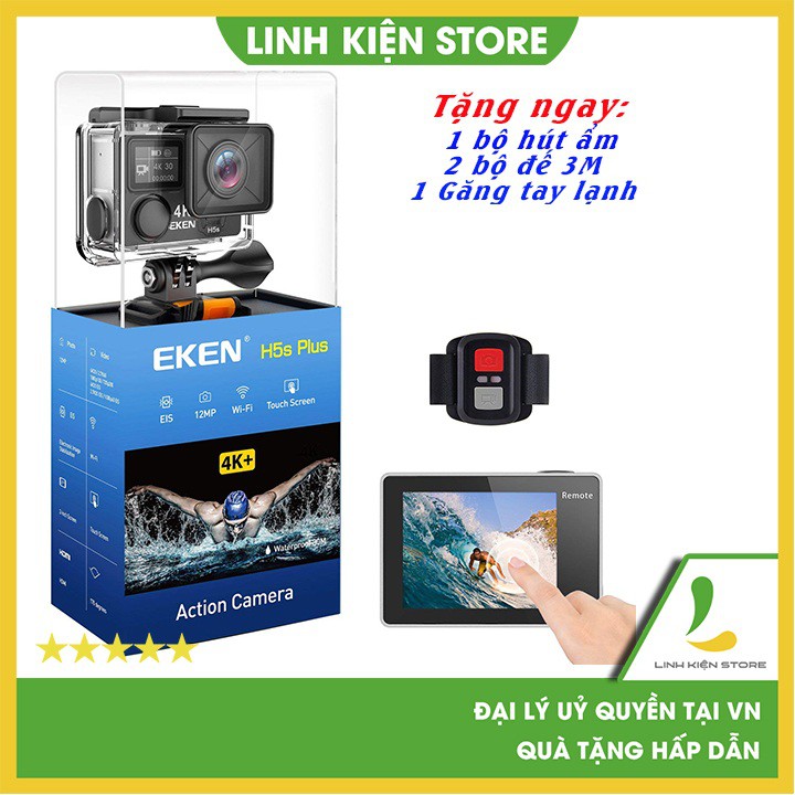 Camera hành trình Eken H5S Plus - Quay video 4k, Chế độ chống rung EIS