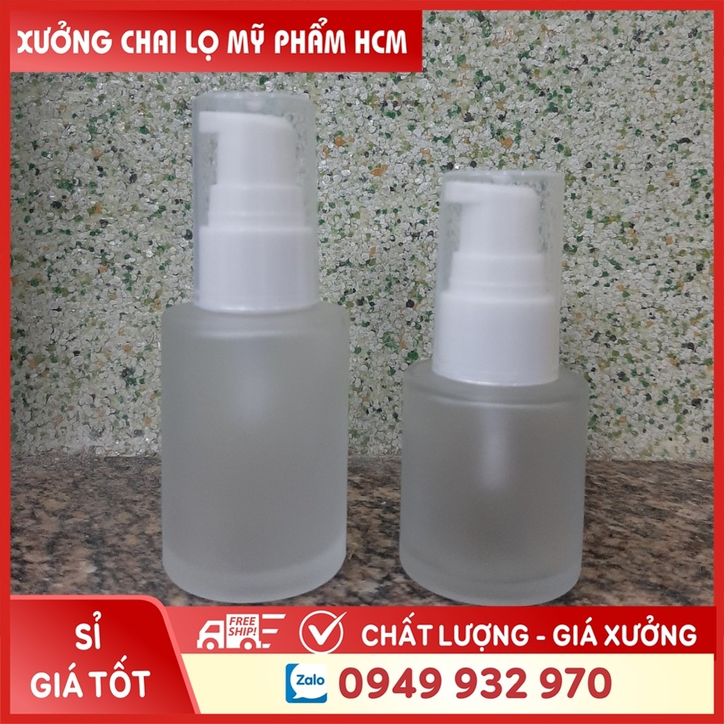 Lọ Chiết Serum Thủy Tinh Phun Mờ Cao Cấp Nắp Xịt Giọt (Lotion) 20M/30ML Dùng Chiết Mỹ Phẩm, Tinh Chất, Phụ Kiện Du Lịch