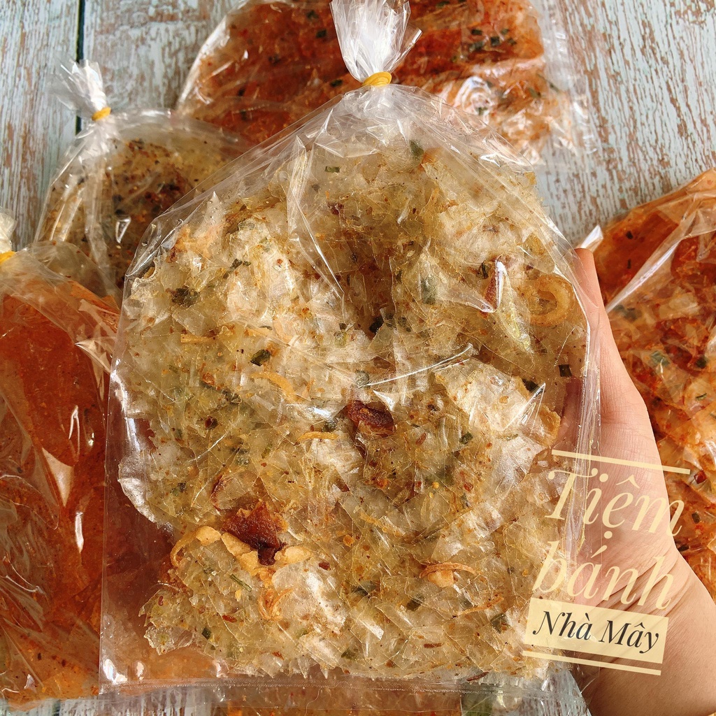 Bánh Tráng Sợi Trộn Hành Tỏi Phi - Bánh Tráng Chay Trộn Sẵn bịch to 70g
