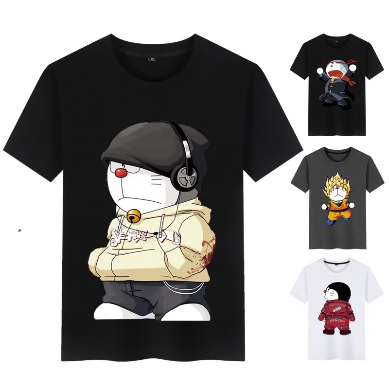 Áo Thun Tay Ngắn In Hình Doraemon Thời Trang Cho Nam Và Nữ Y2k