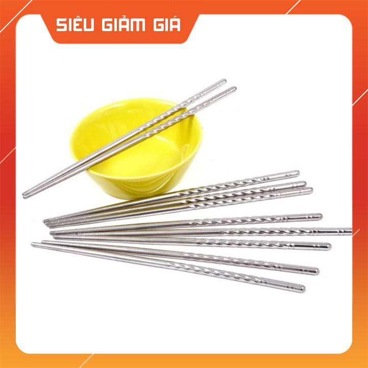 Bộ 5 Đôi Đũa inox Cao Cấp Đũa inox Siêu Bền Không Gỉ