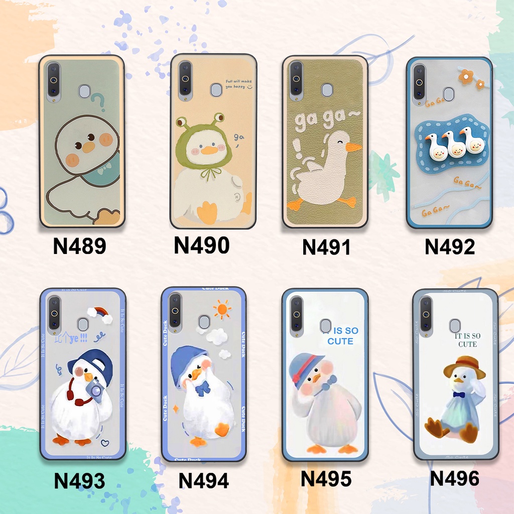 Ốp Samsung A8s / A9 2019 bộ hình cute dễ thương gấu thỏ xinh xắn vẽ tay lạ mắt