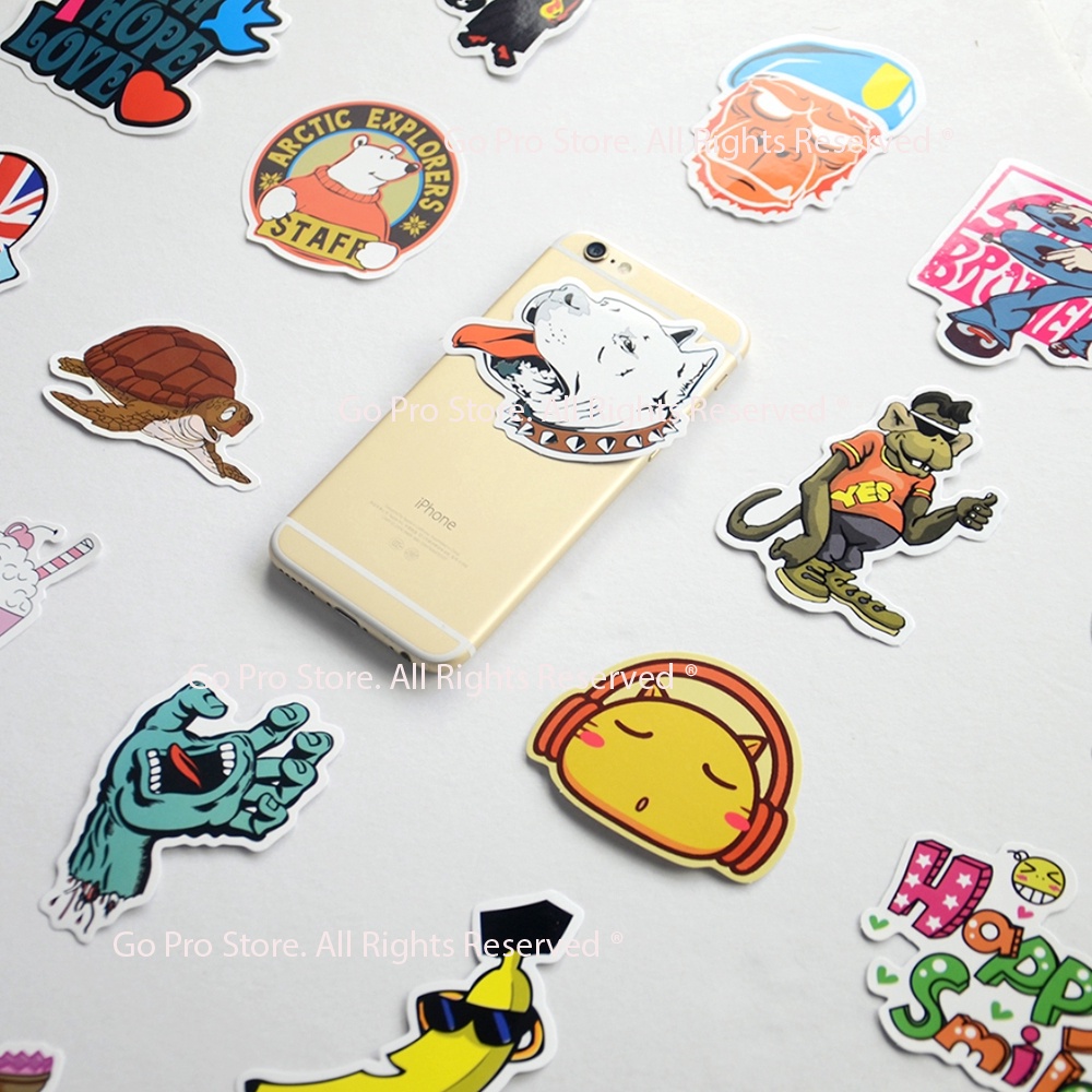 Sticker Dán Mũ Bảo Hiểm, Lapop, Ô tô, Xe Máy - HÌNH NGẪU NHIÊN