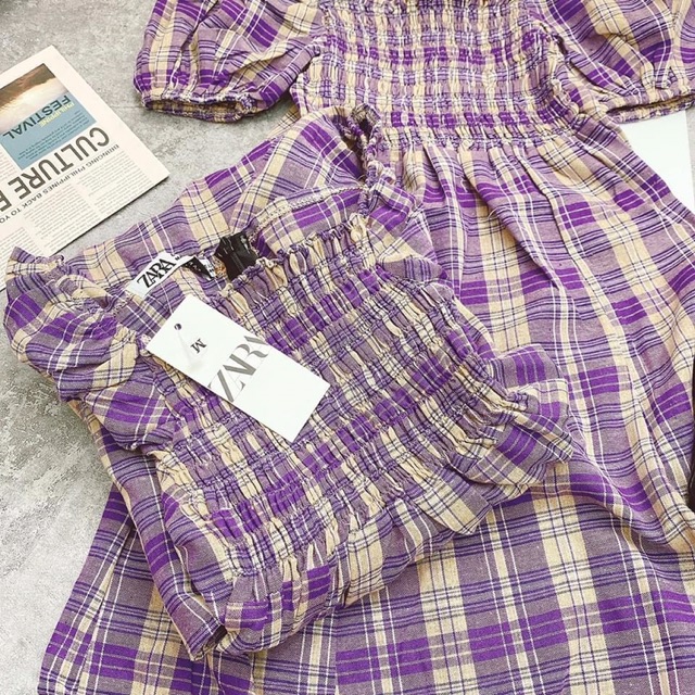 Váy tím đuôi cá cổ vuông | BigBuy360 - bigbuy360.vn