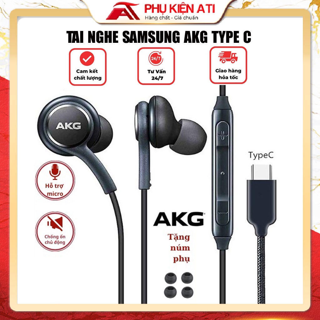 Tai nghe Samsung AKG chân cắm Type-C dùng cho Samsung Galaxy Note 10, S21 / s21+ /s21 Ultra / S20 / S20FE / Note 20