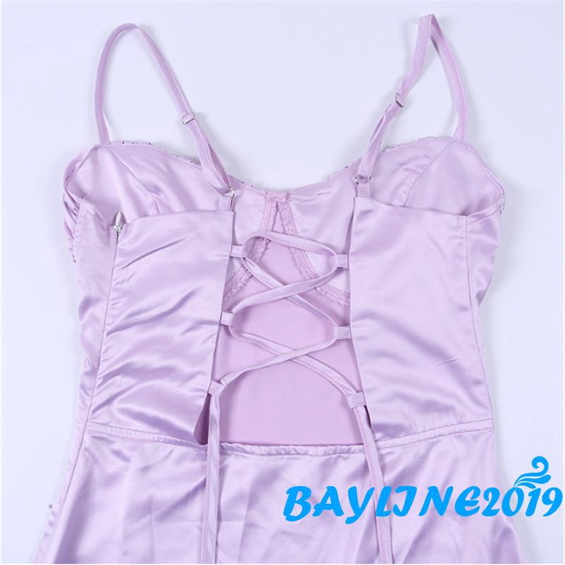 Đầm 2 dây hở lưng phối ren quyến rũ cho nữ | BigBuy360 - bigbuy360.vn