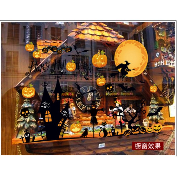 Decal trang trí Lễ Hội Halloween mẫu 02