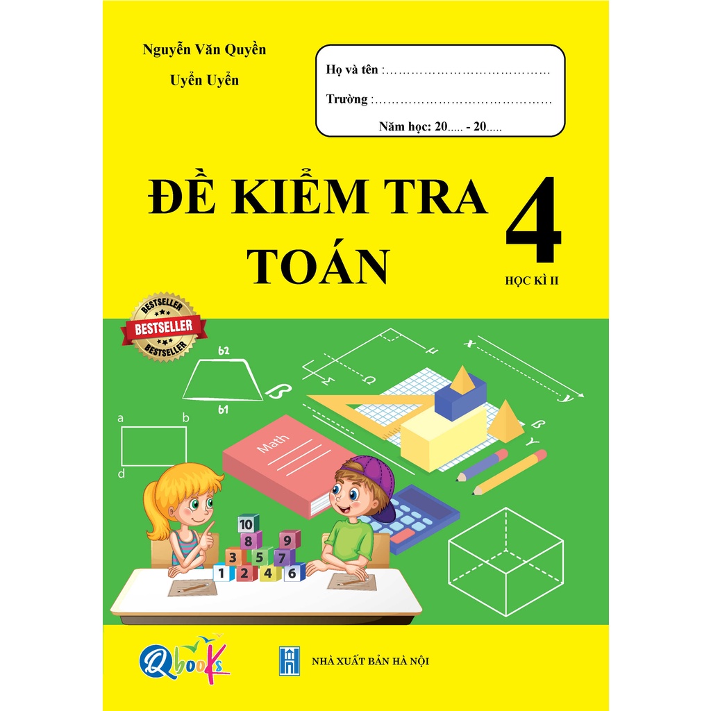 Sách - Combo Bài Tập Tuần và Đề Kiểm Tra Toán và Tiếng Việt 4 - Học Kì 2 (4 cuốn)