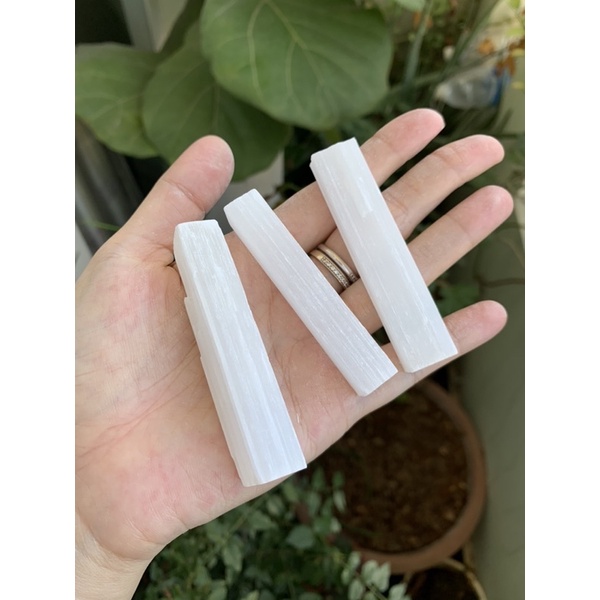 Đá Selenite phong thuỷ thô / tumbled - Thanh tẩy năng lượng - Selenite Wand