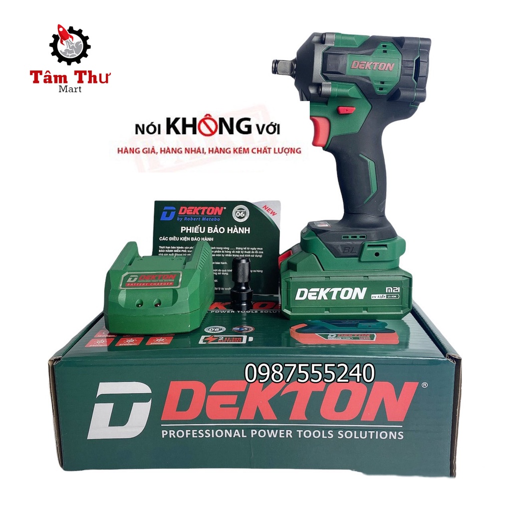 Máy Siết BuLong Dekton M21-IW380CP Không Chổi ThanLực Siết 380Nm
