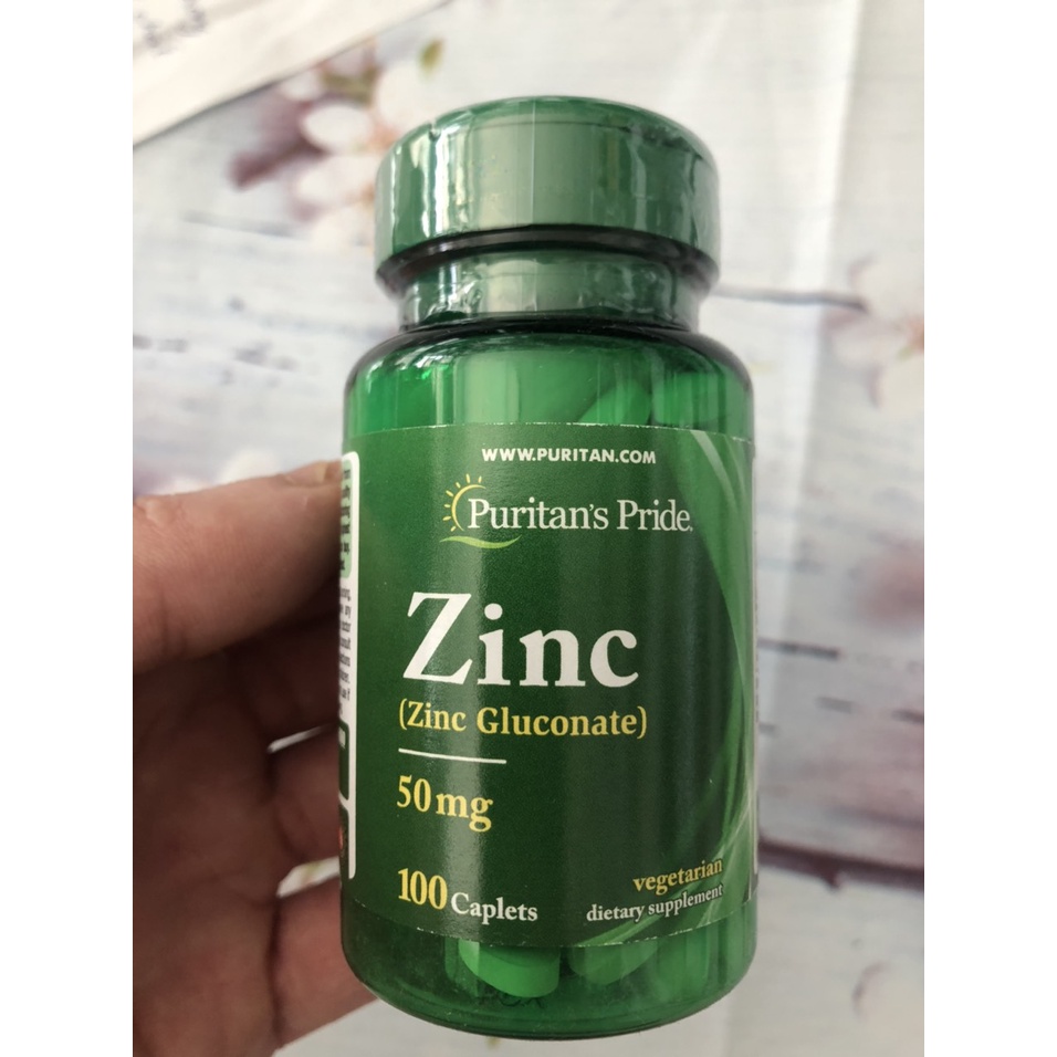 Viên uống bổ sung kẽm tăng cường miễn dịch, hỗ trợ sinh lý, hiếm muộn - Puritan's Pride Zinc Gluconat