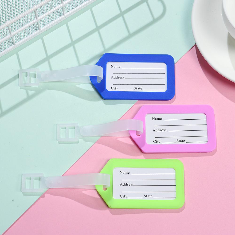 LEISURE Set 5 Móc Khóa Gắn Thẻ Tên Hành Lý Du Lịch Tiện Lợi
