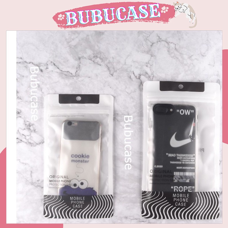 Túi đựng ốp lưng điện thoại - kích thước 12* 21.5 cm- nhựa nhám họa tiết sọc có chỗ treo ốp